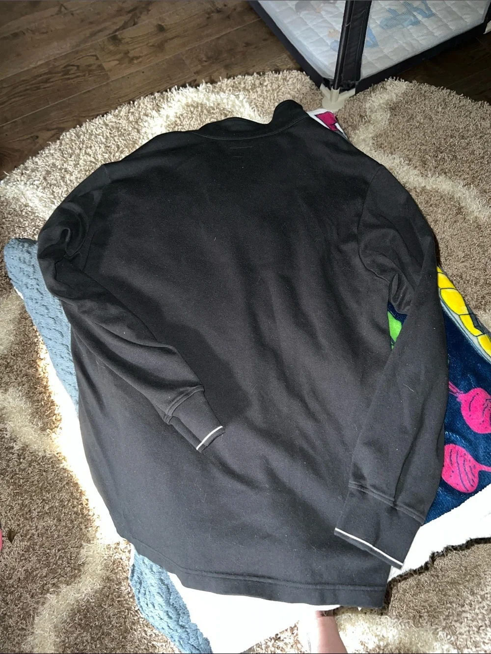 Supreme Black Half-Zip Pullover with Branded Zip Tape